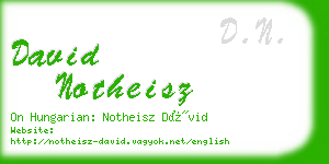 david notheisz business card